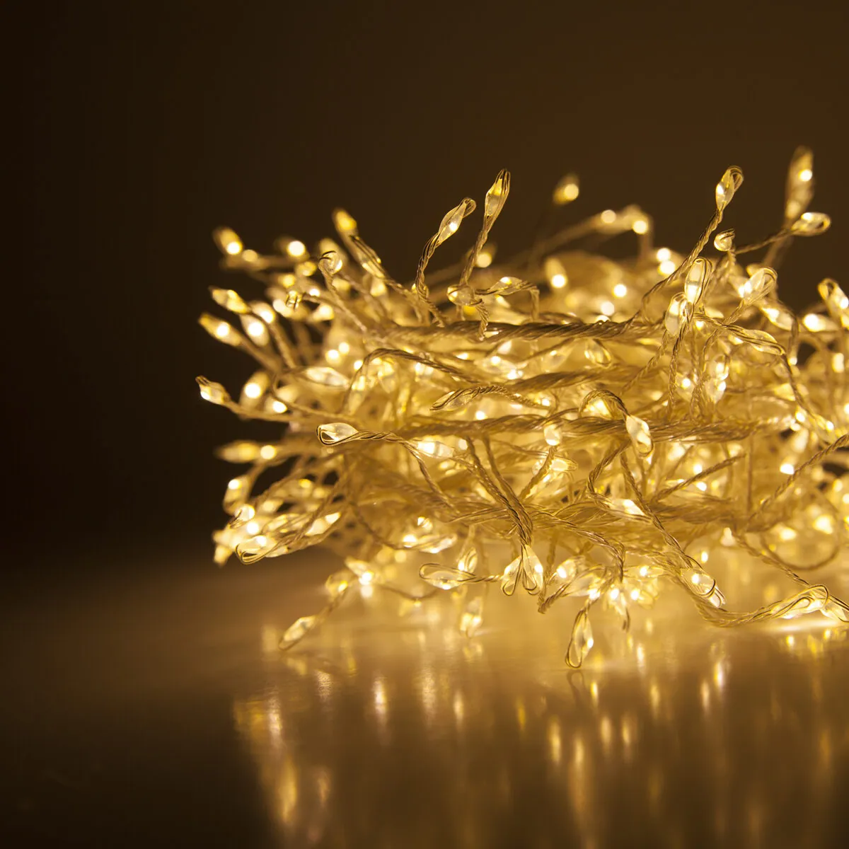 Warm White LED Fairy Lights, Silver Wire - Wintergreen Lighting® 76035