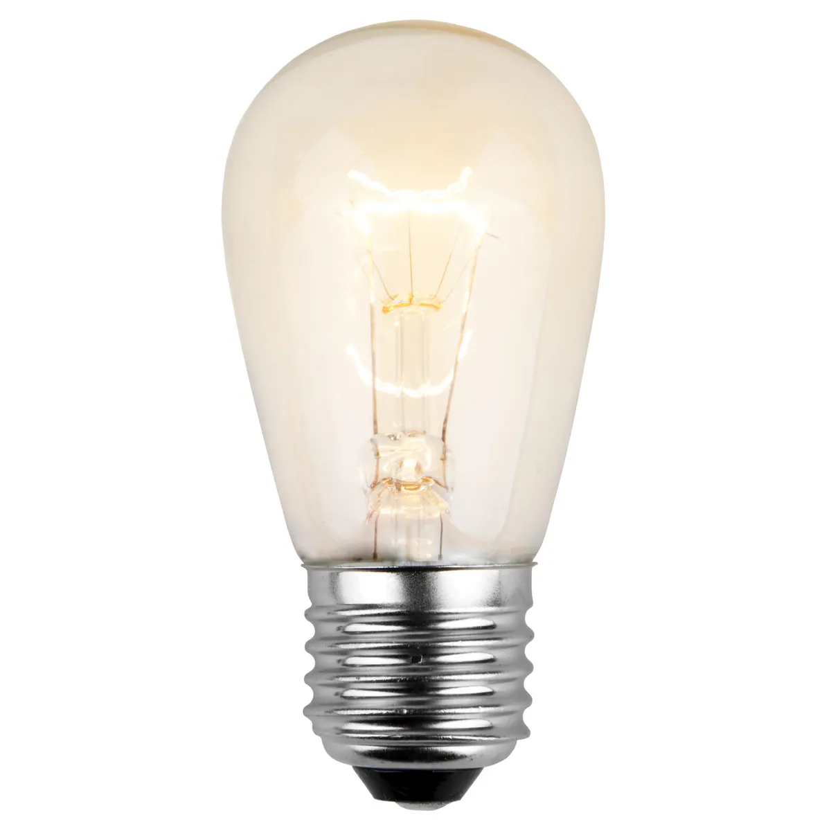 S14 Clear Transparent Bulbs, E26 - Medium Base, Box of 20 - Wintergreen Lighting® 18796