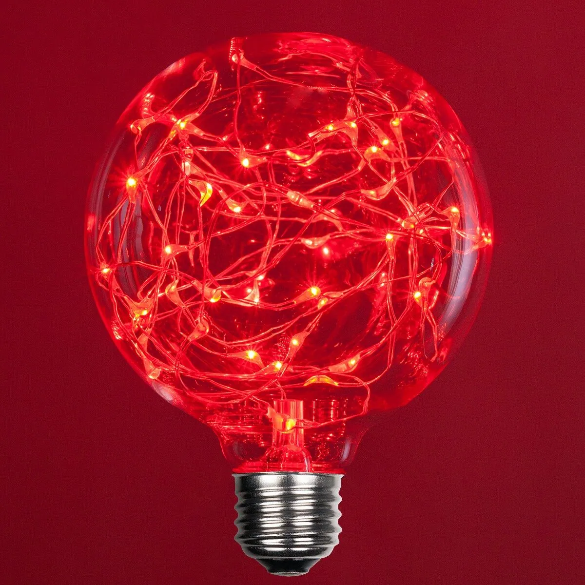 G95 Red LEDimagineTM Fairy Light Bulbs - Wintergreen Lighting® 78457