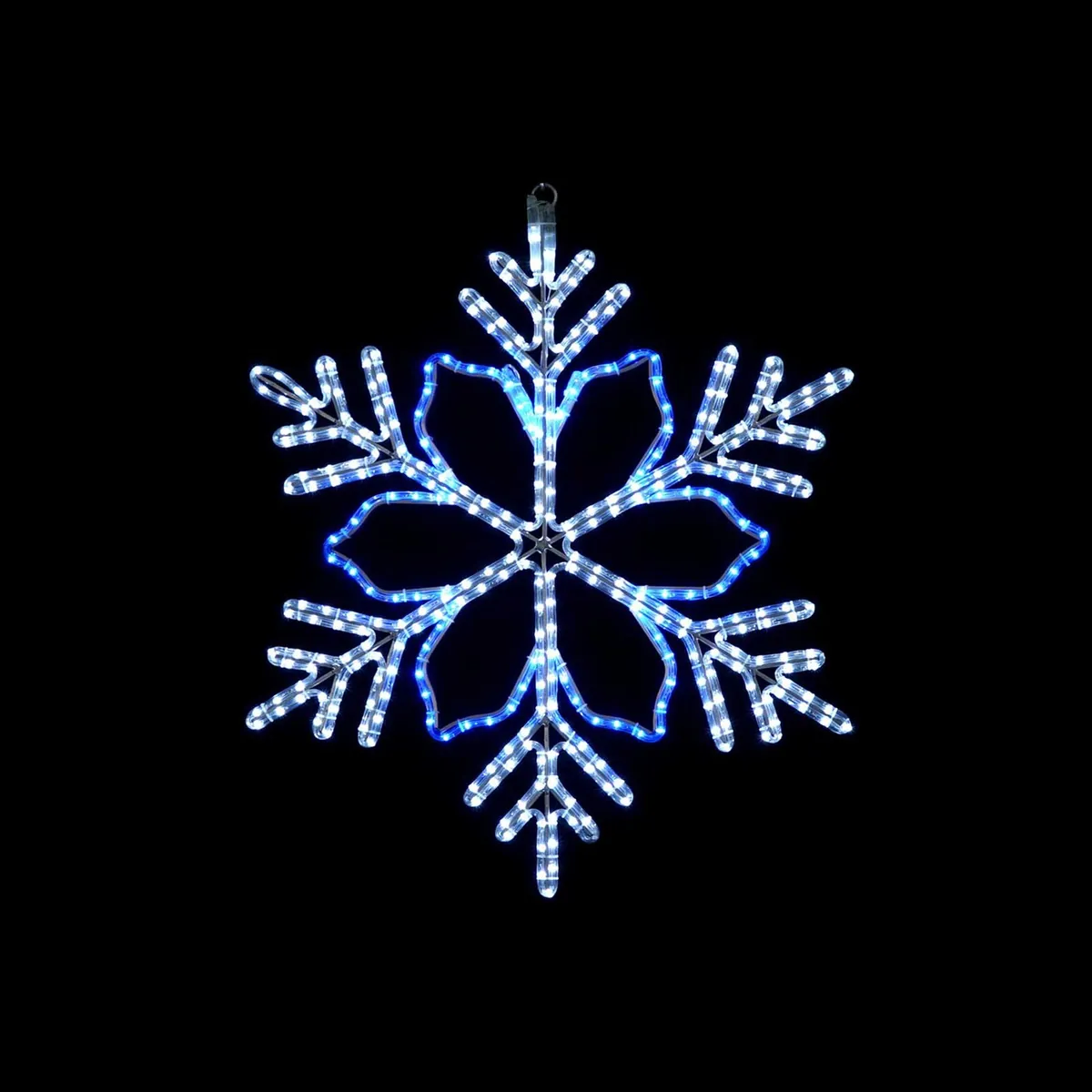 LED Christmas Snowflake with 6-Point Star Center - Wintergreen Lighting® 86113