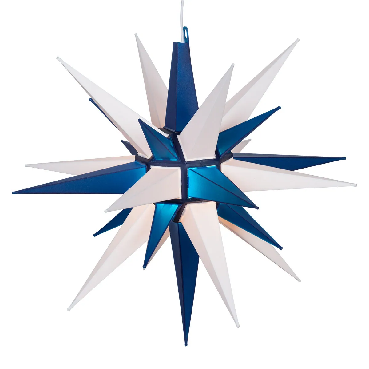 Blue and White LED Moravian Star — 72802 - Kringle Traditions® 72802