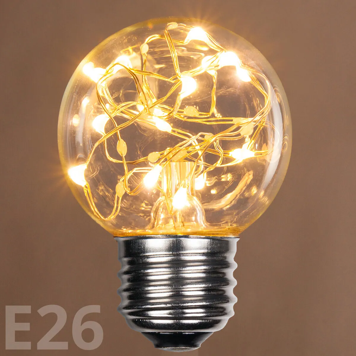 G50 Warm White LEDimagineTM Fairy Light Bulbs, E26 - Medium Base - Wintergreen Lighting® 78441