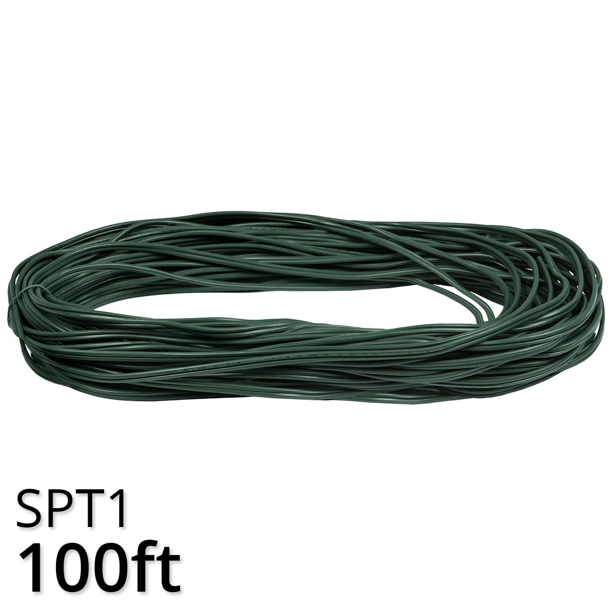Green Outdoor Zip Cord Wire, 18 Gauge — 17437 - Wintergreen Lighting® 17437