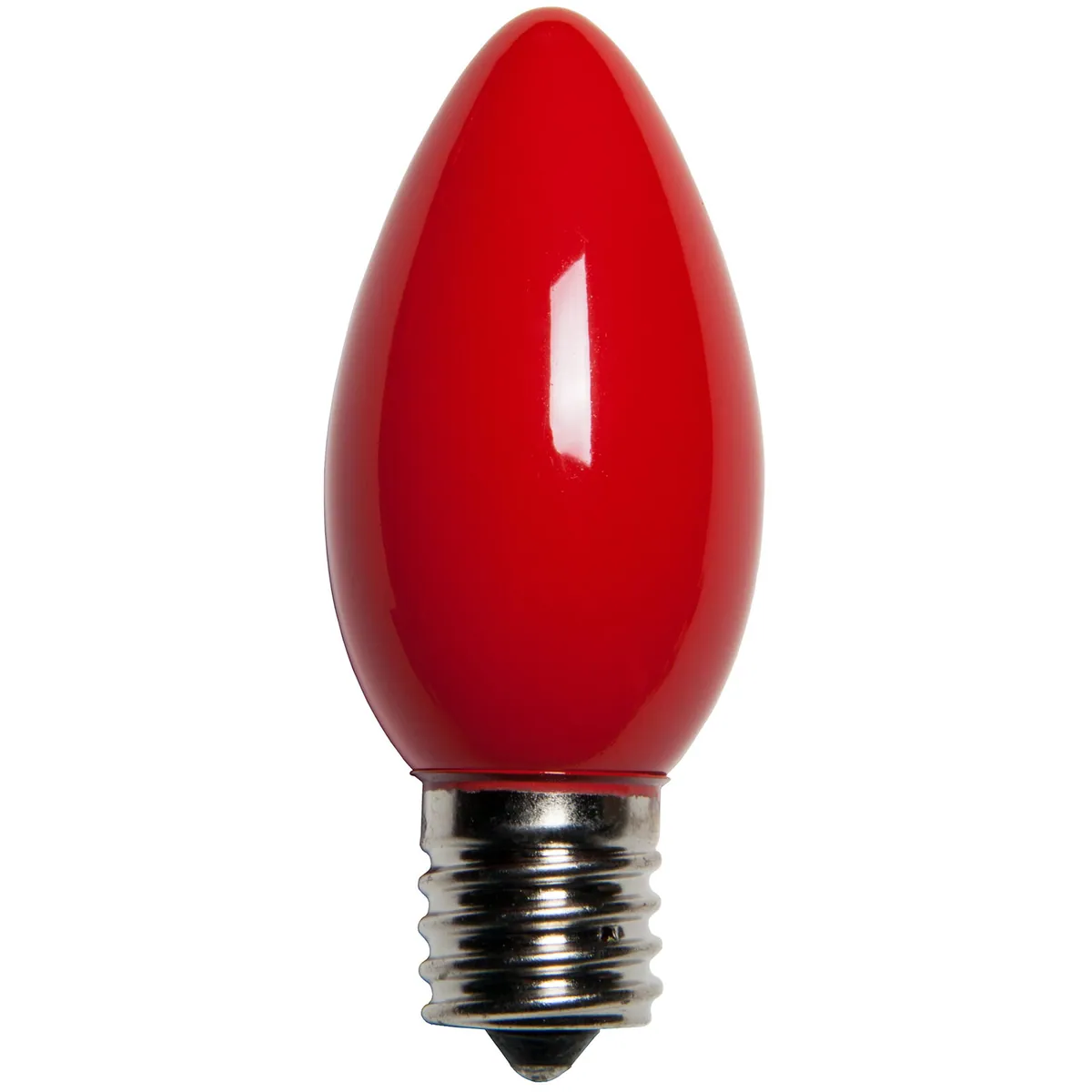 C9 Red Opaque Bulbs, Box of 25 - Wintergreen Lighting® 15138